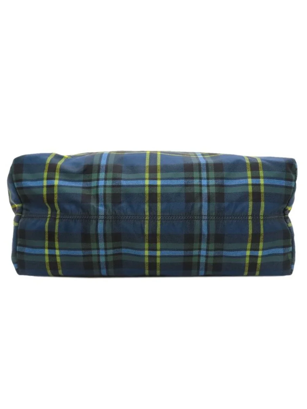 Prada Plaid 2-Way Tote Bag Nylon
